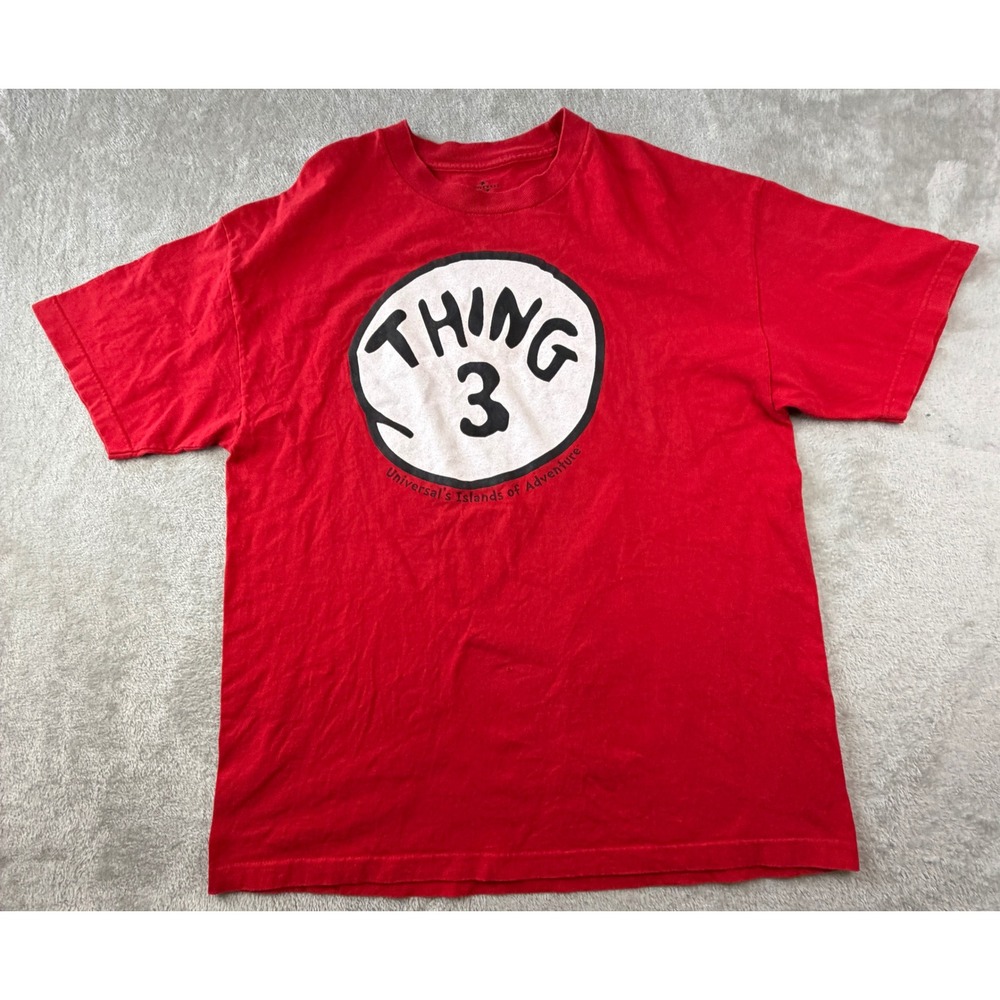 Universal Studios T-Shirt Mens XL Red Dr Seuss Thing 3 Islands of Adventure